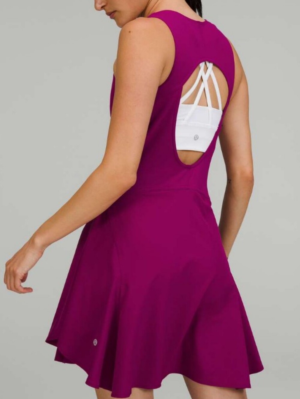 Lululemon Everlux Short-Lined Tennis Tank Top Dress 8" Magenta Purple - Picture 11 of 12